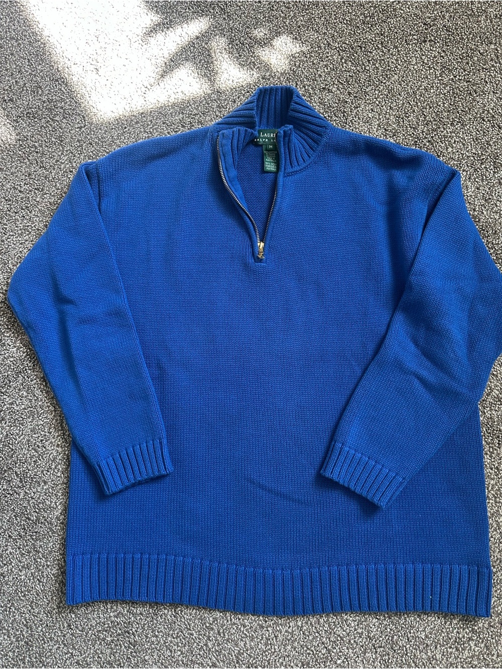 Ralph Lauren Royal Blue Half-Zip Sweater